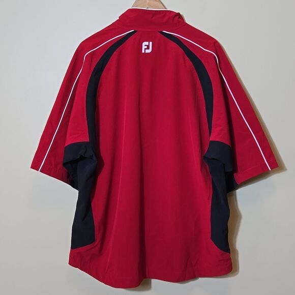 Footjoy FJ Dryjoys Golf 1/4 Zip Pullover Wind Jacket Mens L Short Sleeve - Picture 3 of 16